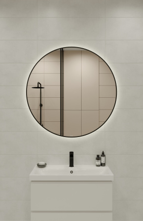 Зеркало Cersanit ECLIPSE smart 100x100 в черной рамке 64149