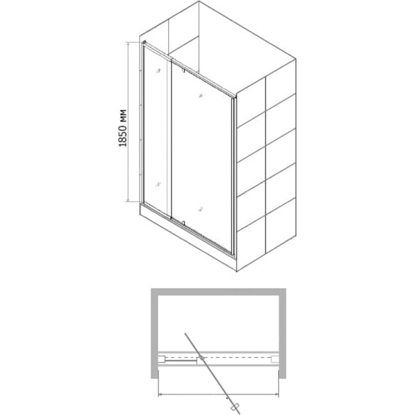 Душевая дверь 110 см RGW Passage PA-02 41080211-11  прозрачное