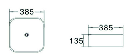 Раковина накладная (38,5х38,5) SantiLine SL-1052