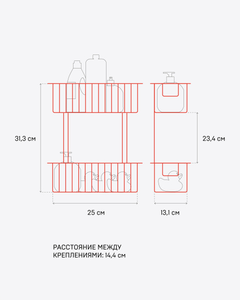 Полка прямоугольная ЧМЗ Монолитик  505-002-01