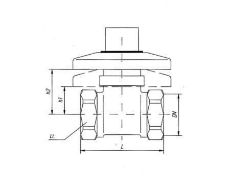 Вентиль под кафель, красный Mofem 164-0015-00