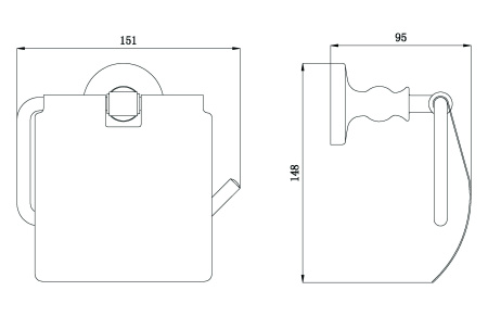 Держатель туалетной бумаги RUSH Crete CR35111