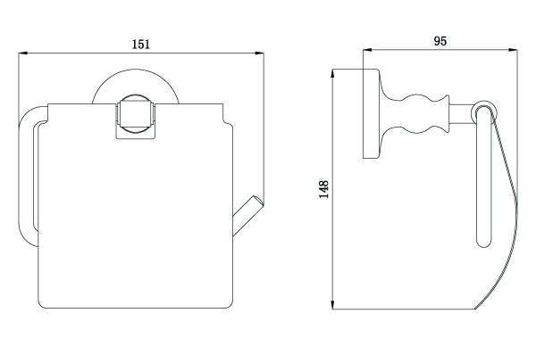 Держатель туалетной бумаги RUSH Crete CR35111