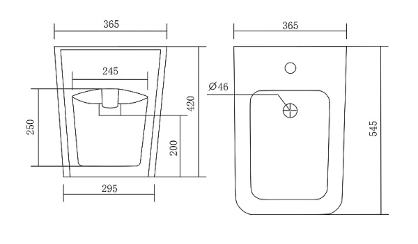 Биде напольное Aquatek Либра AQ1266-00