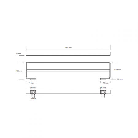 Двойной держатель полотенца Bemeta Solo 139104052