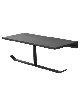 Двойной держатель для туалетной бумаги с полкой WONZON & WOGHAND ECLIPSE, черный WW-9156-BL