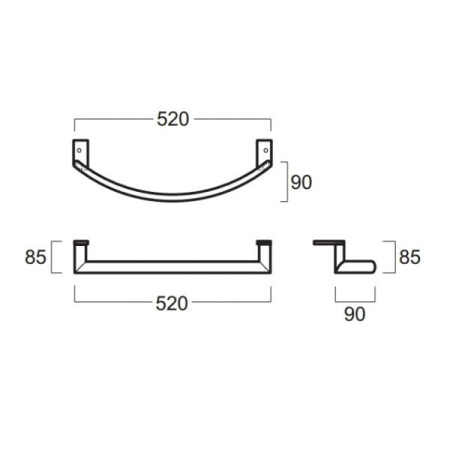Полотенцедержатель Simas Lft Spazio LFTA5cr
