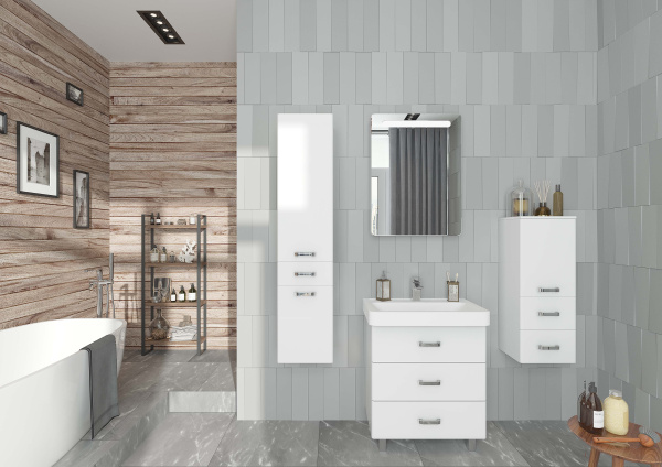 Зеркальный шкаф Aquaton Америна 60 левый белый 1A135302AM01L