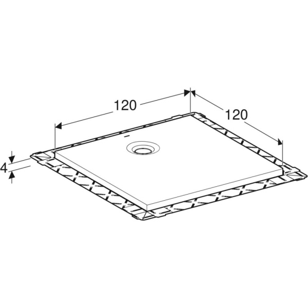 Geberit квадратный душевой поддон Olona 550.903.00.1