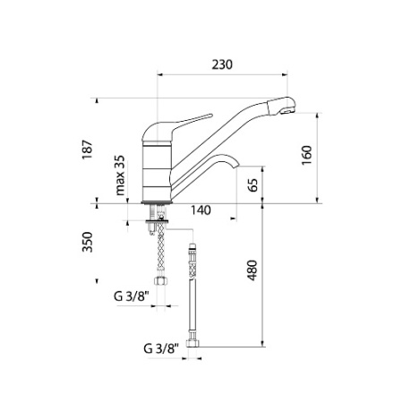 Смеситель для мойки Webert Maggiora MG920802 onyx