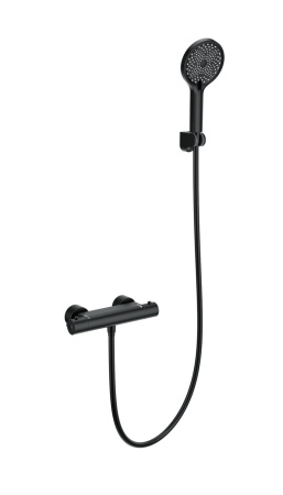 Смеситель для душа с термостатом WONZON & WOGHAND INN 3, черный матовый WW-B2003-A-MB