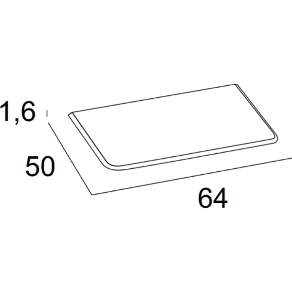 Столешница из мдф Cezares Idra 55829 64 см, Noce