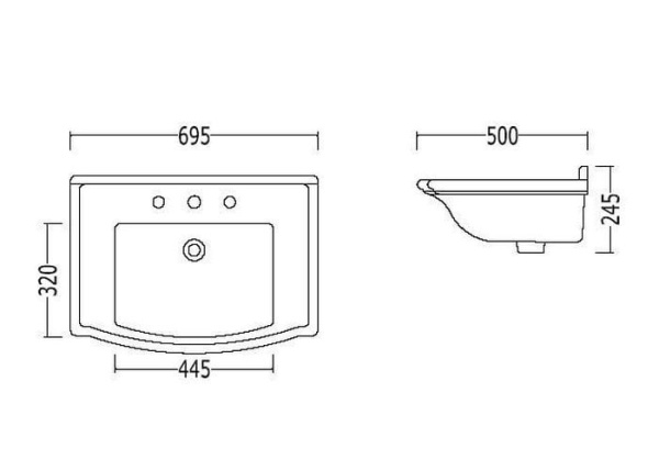 Раковина Devon&Devon Westminster IBLI3FWES