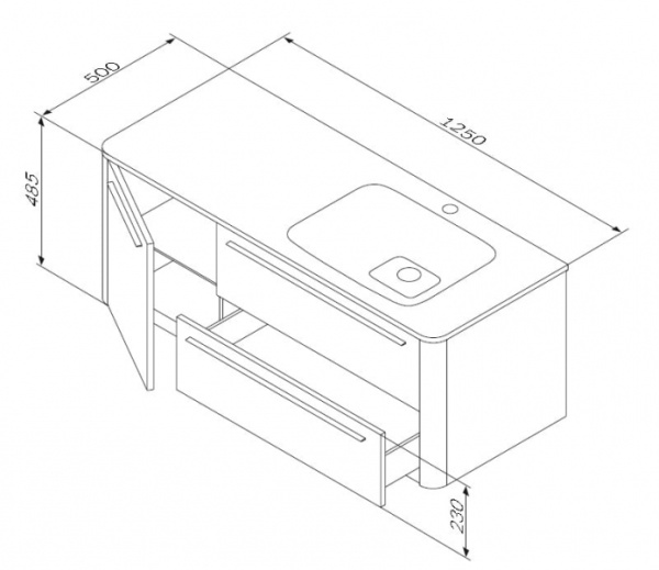 Тумба для ванной Am.Pm Awe M15FHR1153GH