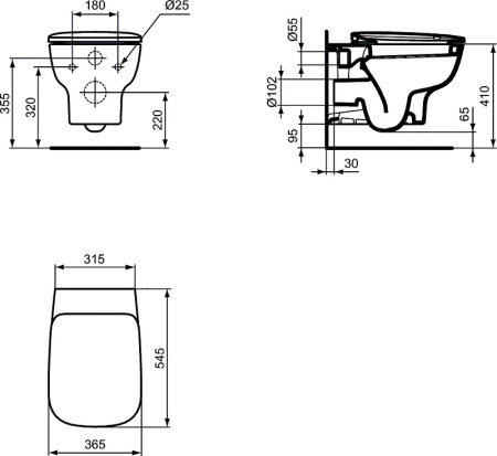 Унитаз подвесной Ideal Standard Esedra T386001
