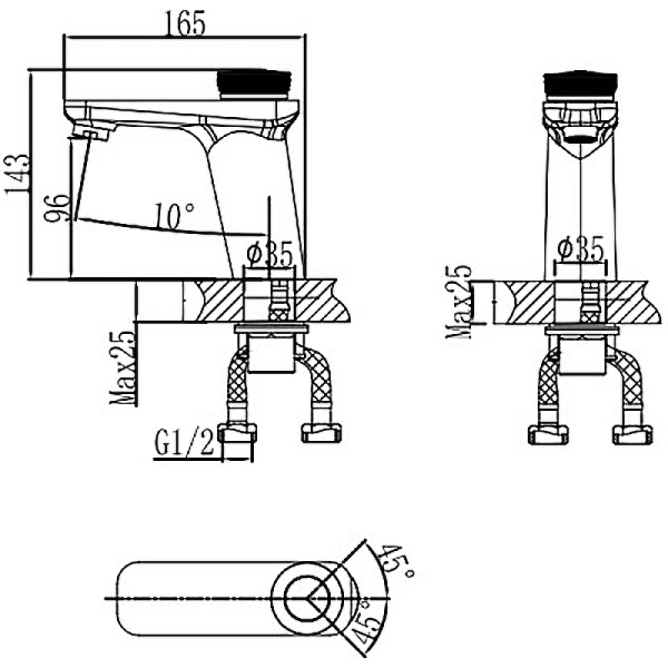 Смеситель D&K для раковины Bayern.Fürth DA1522101