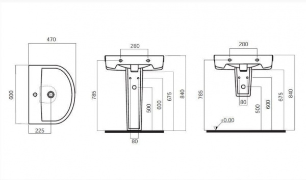 Раковина AM.PM Bliss L C534321WH