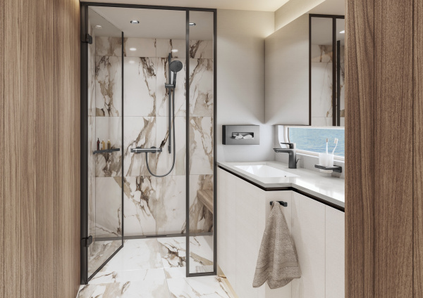 Стакан для зубных щеток Hansgrohe AddStoris 41749340 шлифованный черный хром