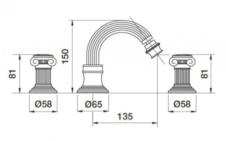 Смеситель для биде Cezares Olimp OLIMP-BBS2-01-M