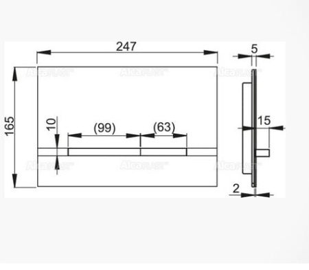 Клавиша смыва Alcaplast STRIPE INOX