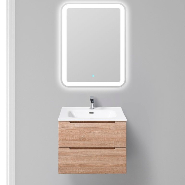 База под раковину подвесная BelBagno ETNA-600-2C-SO-WO-P Rovere Bianco