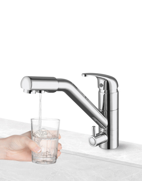 Смеситель для кухни с подключением к фильтру  Paulmark Hessen He213017-NI