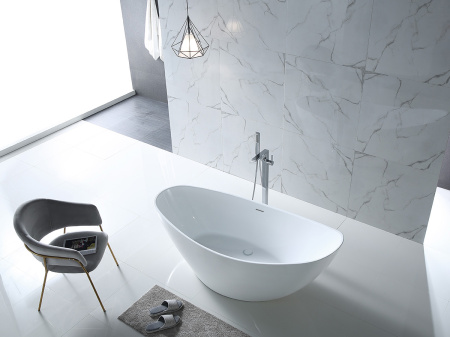 Акриловая ванна (184х79) ABBER AB9233 без гидромассажа, белый