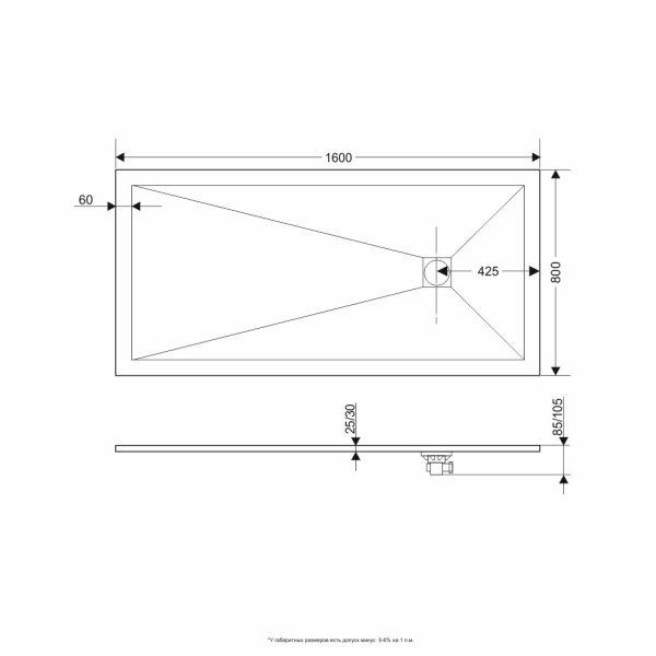 Душевой поддон (160х80) RGW ST-0168W 16152816-01 Душевой поддон (160х80) RGW ST-0168W 16152816-01