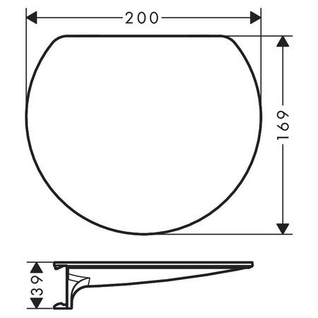 Полка Hansgrohe WallStoris 27915670 черный матовый