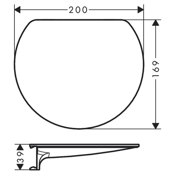 Полка Hansgrohe WallStoris 27915670 черный матовый