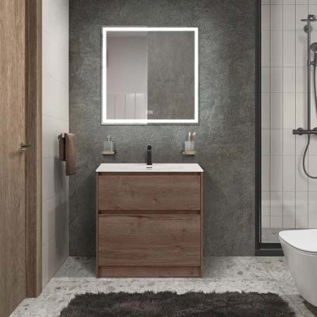 Тумба под раковину BelBagno Kraft 80 KRAFT39-800/390-2C-PIA-RT Rovere Tabacco