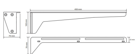Кронштейн для умывальника 45см  Bemeta Hotel 201541044