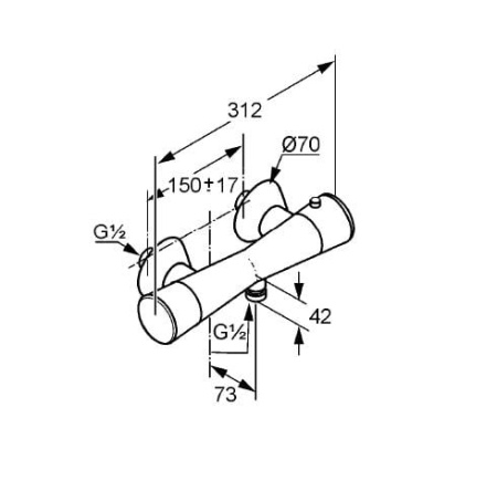 Термостат для душа Kludi Kido 394210575