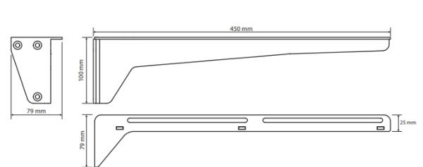 Кронштейн для умывальника 45см  Bemeta Hotel 201541044