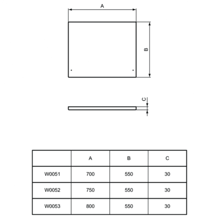 Панель для ванны 80 см Ideal Standard SIMPLICITY W005301