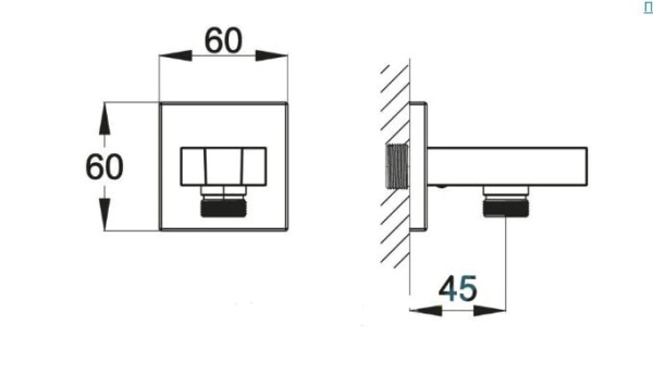 Держатель ручного душа  BelBagno ARLIE ARL-HLD-CRM