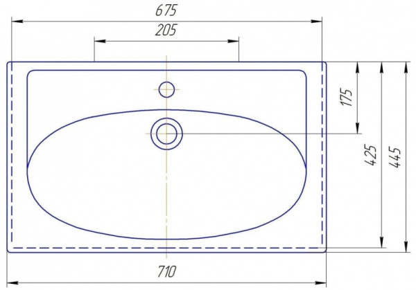 Раковина Kirovit Калипсо 700