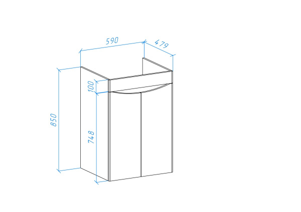Тумба под стиральную машину Bellezza Олиссия 120 4639419240019