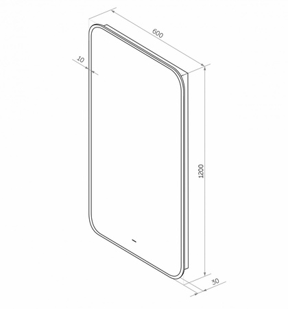 Зеркало с подсветкой Art&Max Siena AM-Sie-600-1200-DS-F