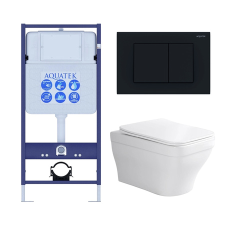 Комплект унитаза с инсталляцией SET AQUATEK АМАДЕО-012 4в1