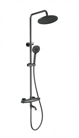 Душевая система с термостатом WONZON & WOGHAND CAPSULE, темный графит WW-B3031-A3-BGG