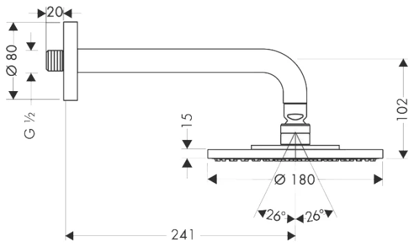 Верхний душ Hansgrohe Raindance S 27462000