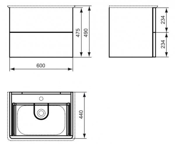 Подстолье Ideal Standard SoftMood T7800WG