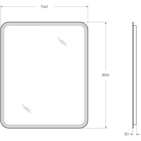 Зеркало (74х90) Cezares 54355