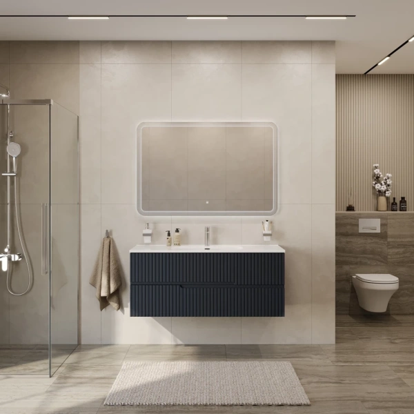 Тумба под раковину Cezares DUET-N-1200-2C-SO-GR-P Grafito