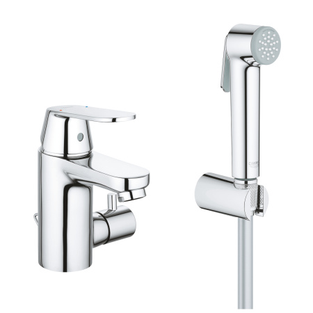 Смеситель для раковины с гигиеническим душем GROHE Eurosmart Cosmopolitan 23950 000 (23950000) хром