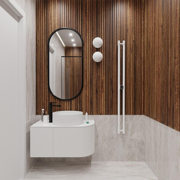 Электрический полотенцесушитель (160х10) Terminus DUO 4670078574275 белый матовый