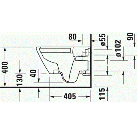 Унитаз подвесной Duravit D-Neo 2577090000