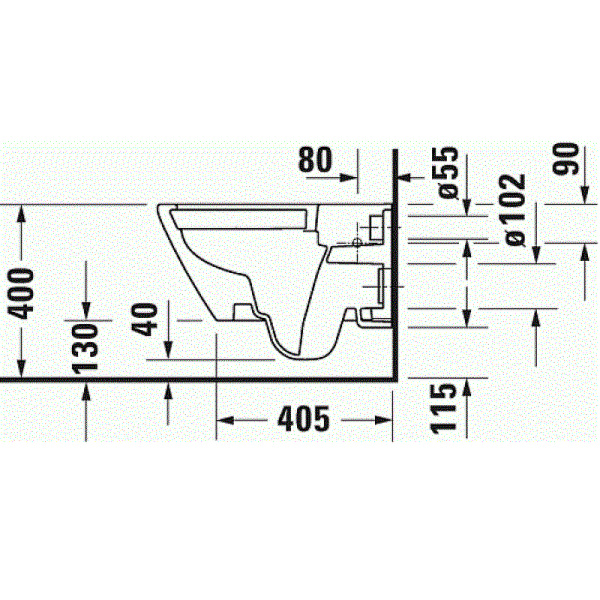 Унитаз подвесной Duravit D-Neo 2577090000