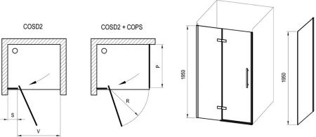 Боковая стенка Ravak COPS-100 X9VVA0300Z1